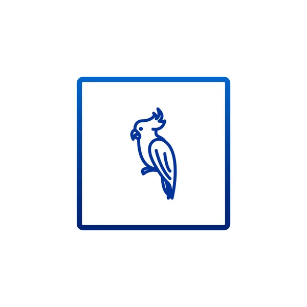 Parrot icono plano — Vector de stock