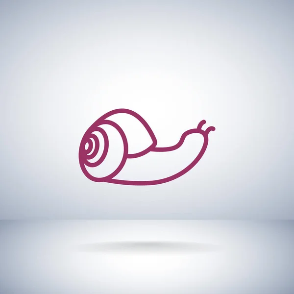 Snail flat icon — Stock Vector