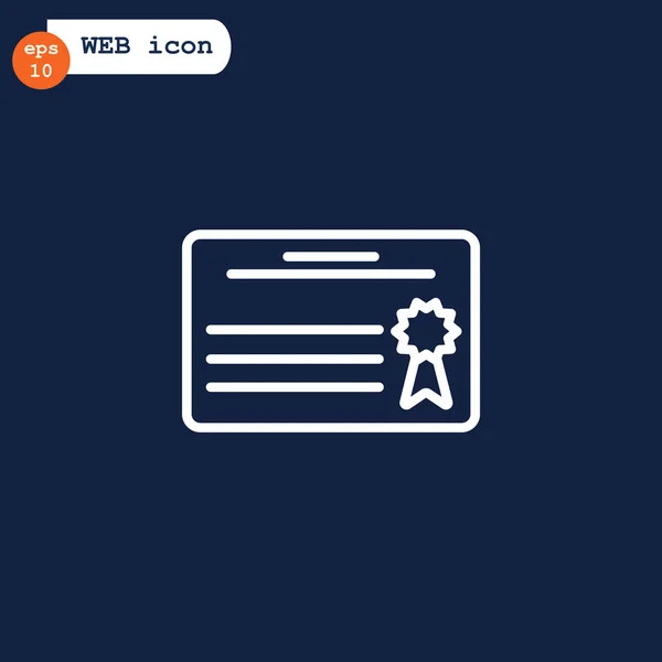 Certificate, diploma icon — Stock Vector