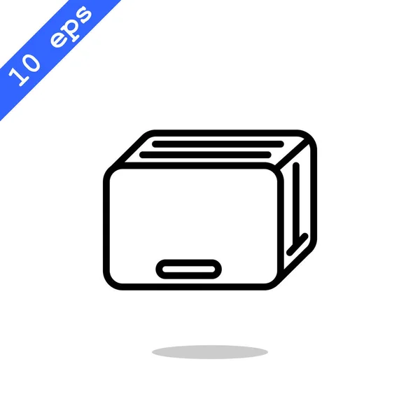 Ekmek kızartma makinesi düz stil ikonu — Stok Vektör