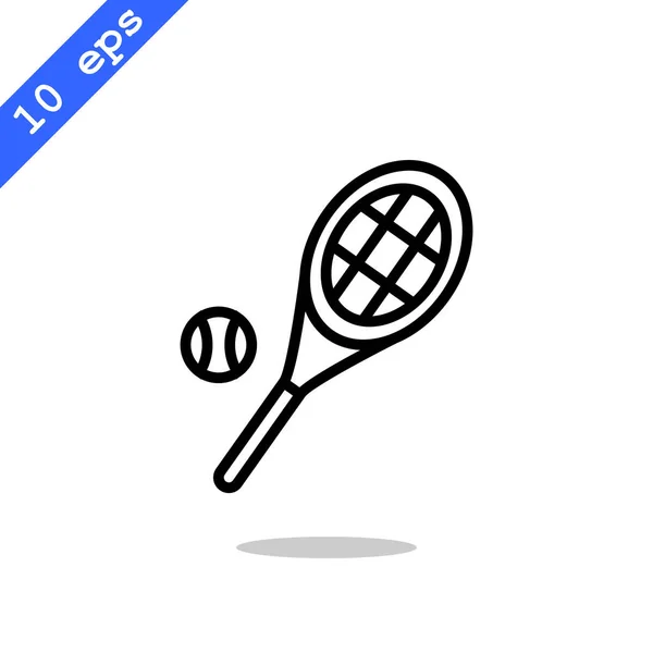 Raquette de tennis avec balle — Image vectorielle