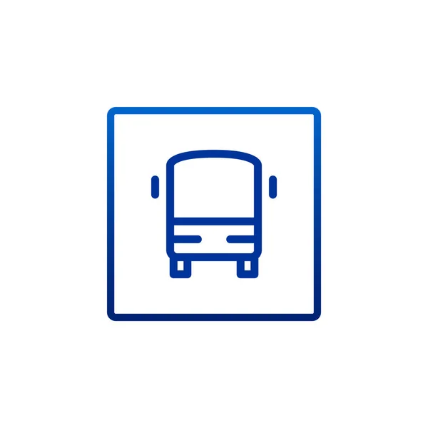 Bus icône de style plat — Image vectorielle