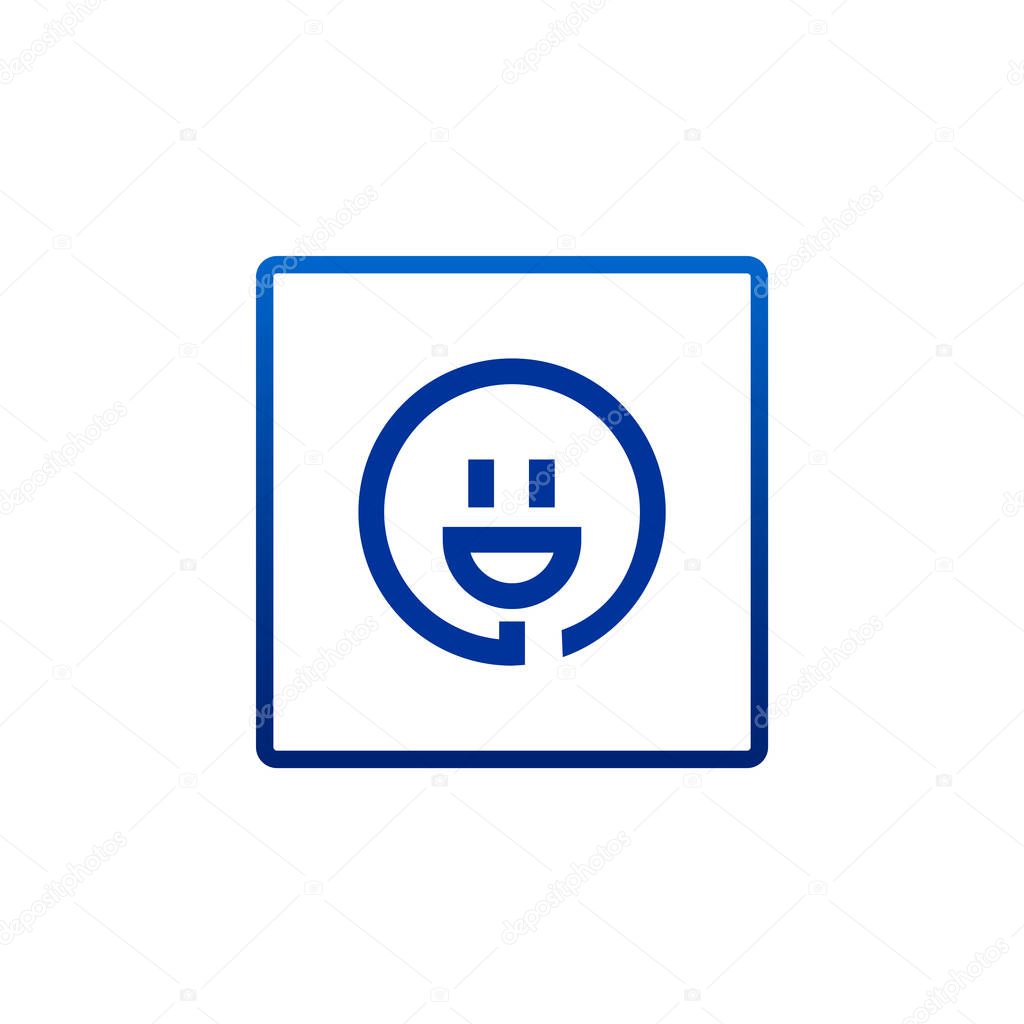 smiley and plug icon
