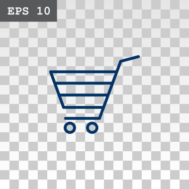 Alışveriş arabasının düz simgesi