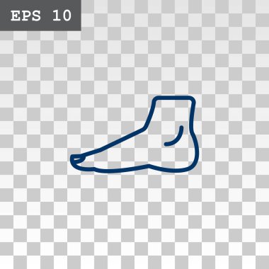 insan ayağı düz simgesi