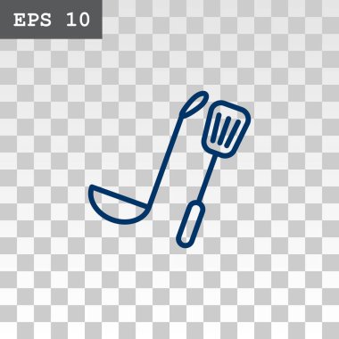 Kepçe ve spatula simgesi