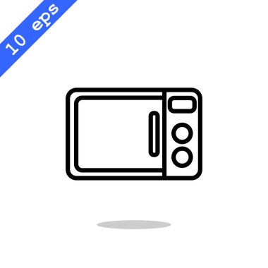 mikrodalga düz stil ikonu