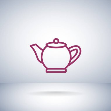 Çaydanlık düz stil ikonu