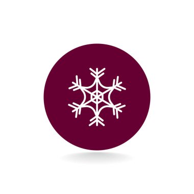 kar tanesi düz stil ikonu