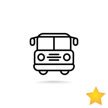 Otobüs düz stil ikonu
