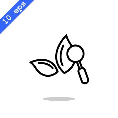 Büyüteç simgesiyle botanik