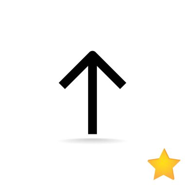 ok düz stil simgesi