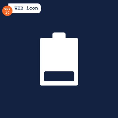 Pil düz stil simgesi