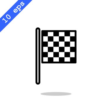 yarış damalı bayrak simgesi