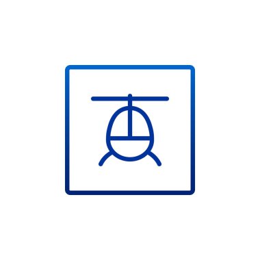 Helikopter düz stil ikonu