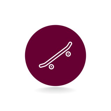 kaykay düz stil ikonu