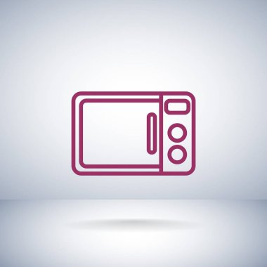 mikrodalga düz stil ikonu