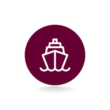 Gemi düz stil ikonu