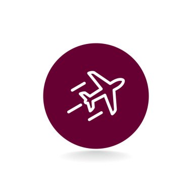 uçak düz stil ikonu