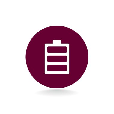 Pil düz stil simgesi