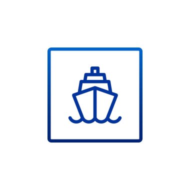 Gemi düz stil ikonu