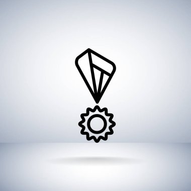 Ödülü düz stil ikonu