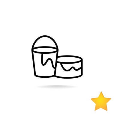 Kova düz stil ikonu