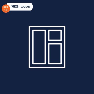 pencere düz stil simgesi