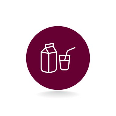 süt düz stil ikonu