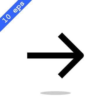 ok düz stil simgesi