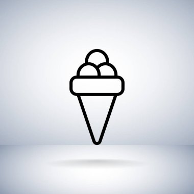 dondurma düz stil ikonu