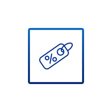 indirim etiketi ile yüzde simgesi