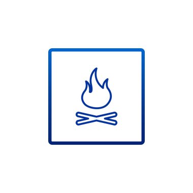 kamp ateşi yakacak odun simgesiyle