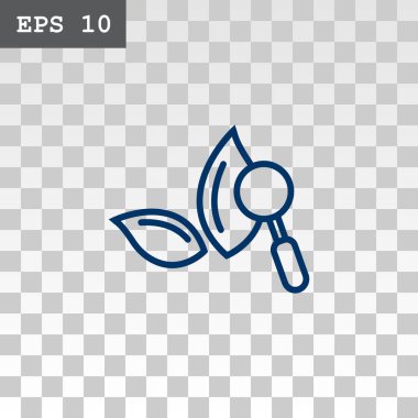 Büyüteç simgesiyle botanik