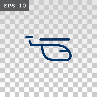 Helikopter düz stil ikonu