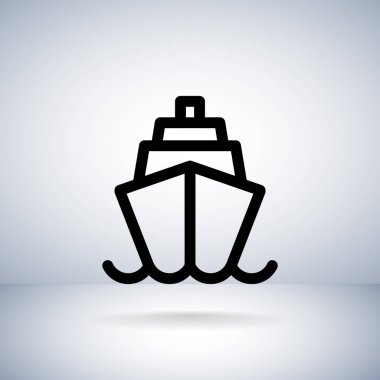 Gemi düz stil ikonu