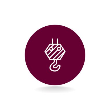 Vinç kanca düz simgesi