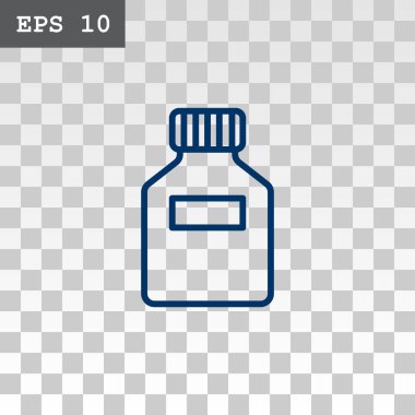 şişe düz stil ikonu