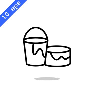 Kova düz stil ikonu