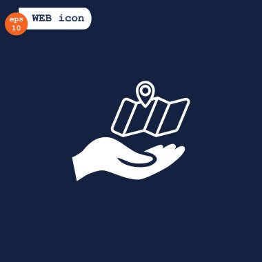 harita simgesi ile el