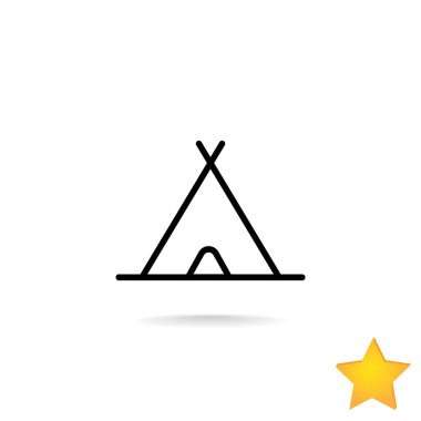 Turist çadır simgesi