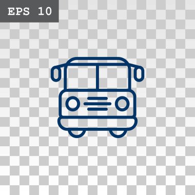 Otobüs düz stil ikonu