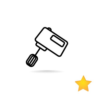 Mikser düz stil ikonu