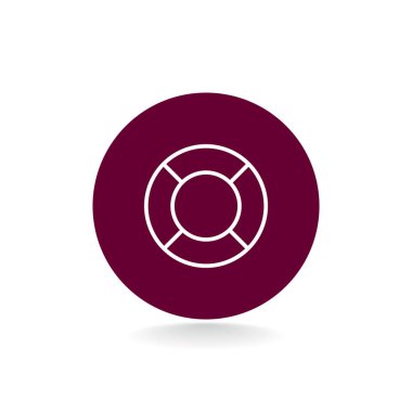 Lifebuoys düz simgesi