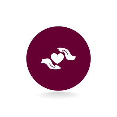 Ellerin simgesinde kalp