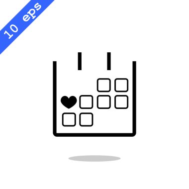 Takvim düz stil ikonu