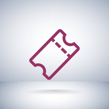 Bilet düz stil ikonu