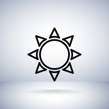 Güneş düz stil ikonu