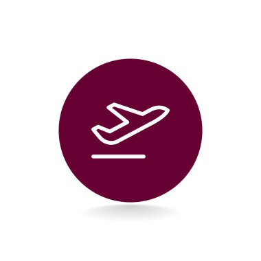 uçak düz stil ikonu