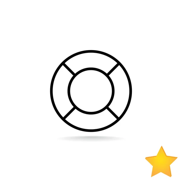 Lifebuoys flat icon — Stock Vector
